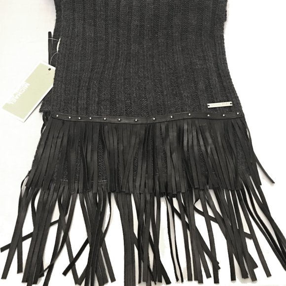 Michael Kors Accessories - Michael Kors Leather Fringed Scarf